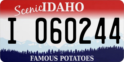 ID license plate I060244