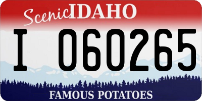 ID license plate I060265