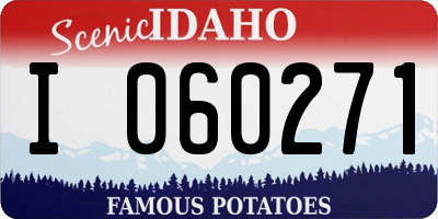 ID license plate I060271