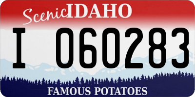 ID license plate I060283