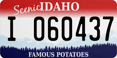 ID license plate I060437