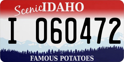 ID license plate I060472