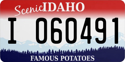 ID license plate I060491