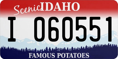 ID license plate I060551