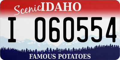 ID license plate I060554