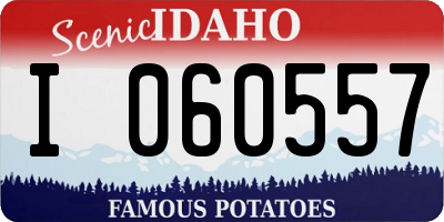 ID license plate I060557