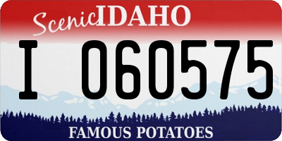 ID license plate I060575