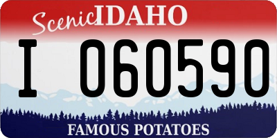 ID license plate I060590