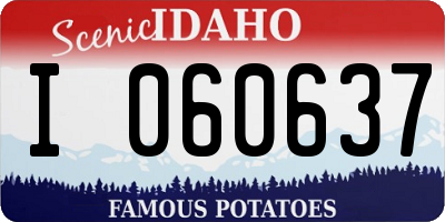 ID license plate I060637