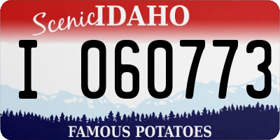 ID license plate I060773