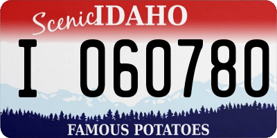 ID license plate I060780