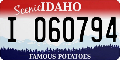ID license plate I060794
