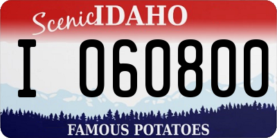ID license plate I060800