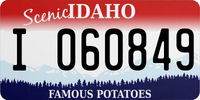 ID license plate I060849