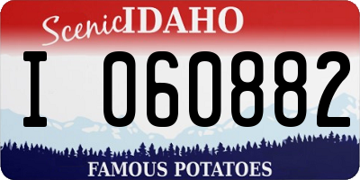 ID license plate I060882
