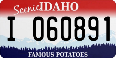 ID license plate I060891
