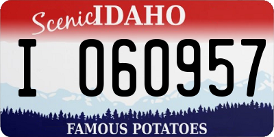 ID license plate I060957