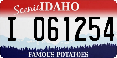 ID license plate I061254