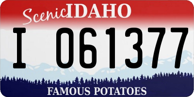 ID license plate I061377