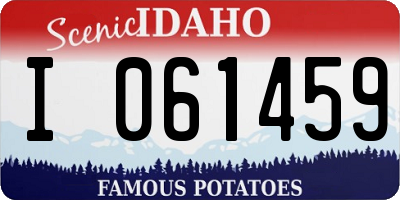 ID license plate I061459