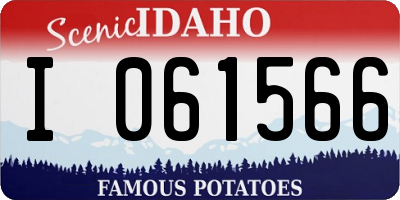 ID license plate I061566