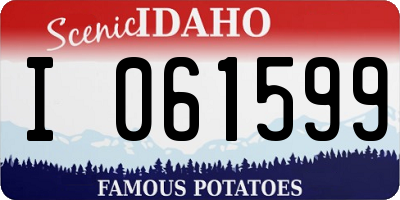 ID license plate I061599