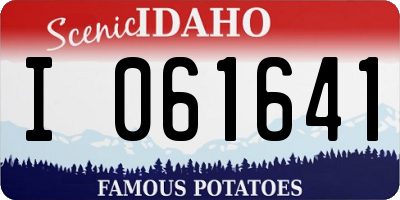 ID license plate I061641