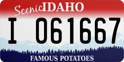 ID license plate I061667