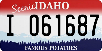 ID license plate I061687
