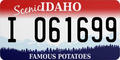 ID license plate I061699