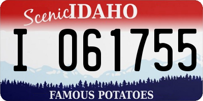 ID license plate I061755
