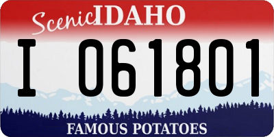 ID license plate I061801