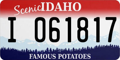 ID license plate I061817