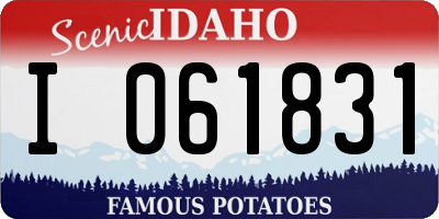 ID license plate I061831