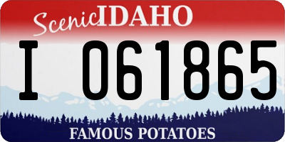 ID license plate I061865