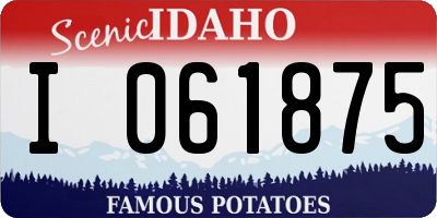 ID license plate I061875