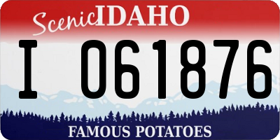 ID license plate I061876