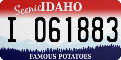 ID license plate I061883