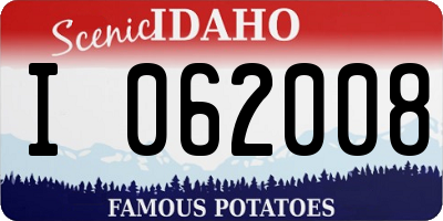 ID license plate I062008