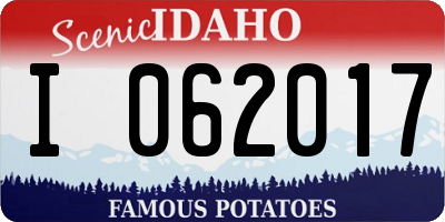 ID license plate I062017
