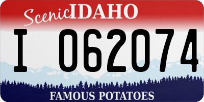 ID license plate I062074