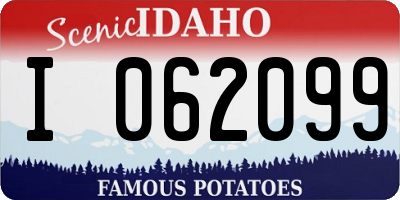 ID license plate I062099