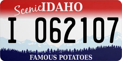 ID license plate I062107