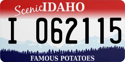 ID license plate I062115