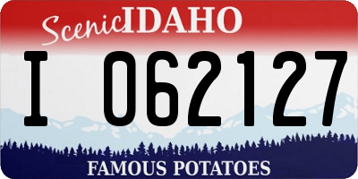 ID license plate I062127