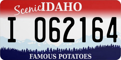 ID license plate I062164