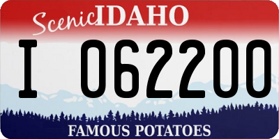 ID license plate I062200
