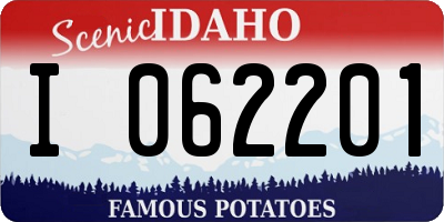 ID license plate I062201