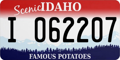 ID license plate I062207