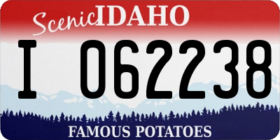 ID license plate I062238